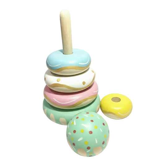 Wooden Ring Stacker – Pastel Edition (1–3 Years)