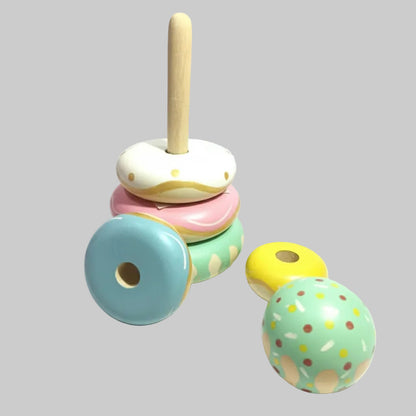 Wooden Ring Stacker – Pastel Edition (1–3 Years)
