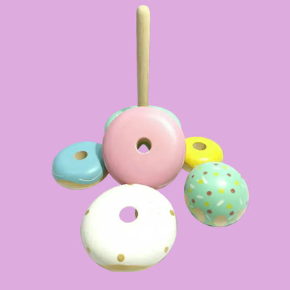 Wooden Ring Stacker – Pastel Edition (1–3 Years)