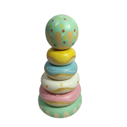 Wooden Ring Stacker – Pastel Edition (1–3 Years)